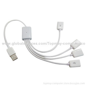 USB 2.0 Hub with iPad Port and Plug-and-play Function, Supports Up to 127 High-speed Devices